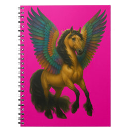 Magnificent Horse With Wings Spiral Photo Notebook Notitieboek