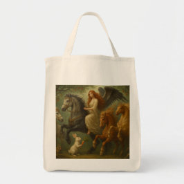 Magnificent Horses and Angel Tote Bag