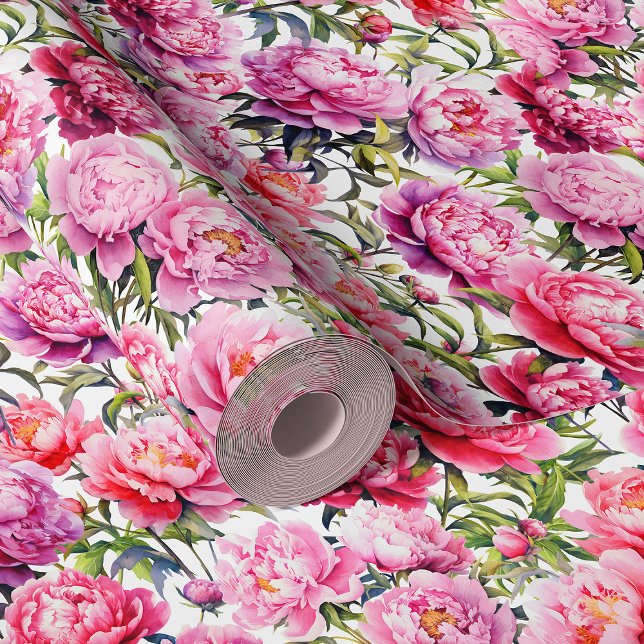 Magnificent Love Peonies op Snowy White Behang (Creator heeft geüpload)