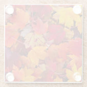 Magnificent Maple Leaves Glazen Onderzetter (Achterkant)