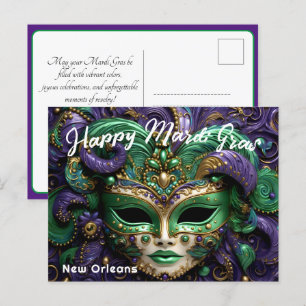💜 Magnificent Mardi Gras Briefkaart