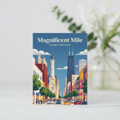 Magnificent Mile Illinois Briefkaart (Staand voorkant)