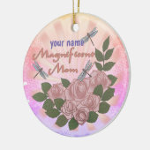 Magnificent Mom Rozen op maat Keramisch Ornament (Links)