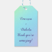 Magnificent Pastel Rainbow Wedding Cadeaulabel (Voorkant)