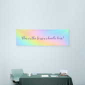 Magnificent Pastel Rainbow Wedding "Forever Love" Spandoek (Beurs)