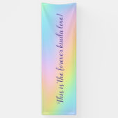 Magnificent Pastel Rainbow Wedding "Forever Love" Spandoek (Verticaal)