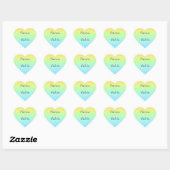 Magnificent Pastel Rainbow Wedding Hart Sticker (Vel)