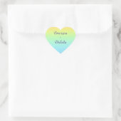 Magnificent Pastel Rainbow Wedding Hart Sticker (Tas)
