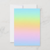Magnificent Pastel Rainbow Wedding Save The Date (Achterkant)