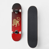 Magnificent Red Leo Zodiac Persoonlijk Skateboard (Voorkant)