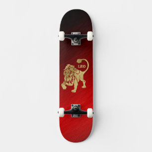 Magnificent Red Leo Zodiac Persoonlijk Skateboard
