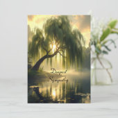 Magnificent weeping willow by a pond, unique  kaart (Staand voorkant)