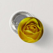 Magnifiek geel rozenmacroafbeelding ronde button 3,2 cm (Voorkant /achterkant)