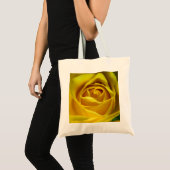 Magnifiek geel rozenmacroafbeelding tote bag (Voorkant (product))