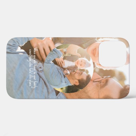 Magnifier Photo Collage Simple Round Lijst Case-Mate iPhone Case (Achterkant (horizontaal))