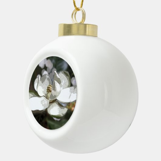 Magnolia 2760  keramische bal ornament (Rechts)
