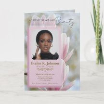 Magnolia 5-foto vouwuitvaartprogramma