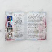 Magnolia 5-foto vouwuitvaartprogramma (Binnen)