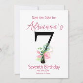 Magnolia 7e verjaardag save the date (Voorkant)