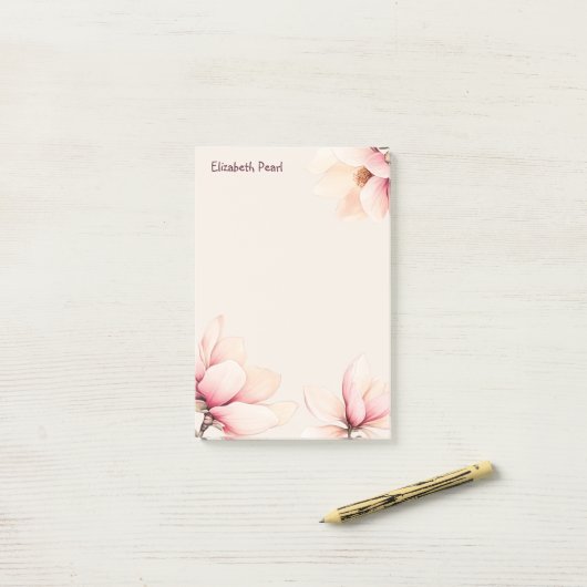 Magnolia Aangepaste naam boodschappenlijstje Post-it® Notes (Op bureau)