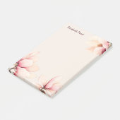 Magnolia Aangepaste naam boodschappenlijstje Post-it® Notes (Schuin)