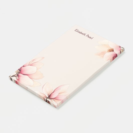 Magnolia Aangepaste naam boodschappenlijstje Post-it® Notes (Schuin)