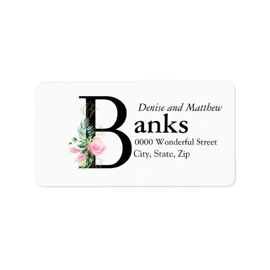 Magnolia-adreslabel Etiket (Voorkant)