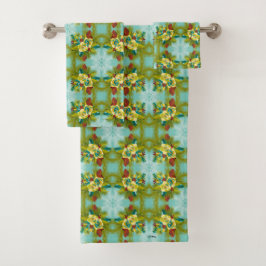 Magnolia Aqua Christmas Bad Handdoek