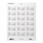 Magnolia Arch Address Label | Pink Floral Marble (Full Sheet)