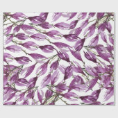 Magnolia Art Paarse Violet Waterverf Cadeaupapier (Vlak)
