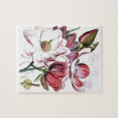 Magnolia Asian Flower  Old Illustration Legpuzzel (Horizontaal)