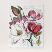 Magnolia Asian Flower Old Illustration Legpuzzel (Verticaal)