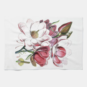 Magnolia Asian Flower Old Illustration Theedoek