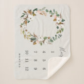 Magnolia Baby Milestone Sherpa Deken (Voorkant)