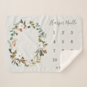 Magnolia Baby Milestone Sherpa Deken (Voorkant (horizontaal))