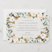 Magnolia Baptism Invitation Kaart (Voorkant)
