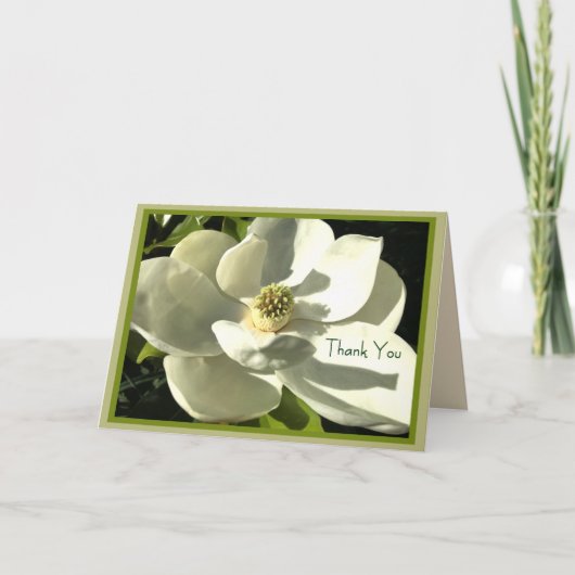 Magnolia Bedankt Card voor iedereen=Wit/Groen (Voorkant)