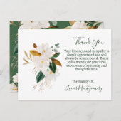 Magnolia begrafenis dank u, sympathie briefkaart (Voorkant / Achterkant)
