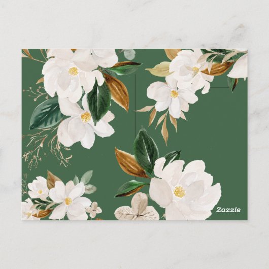 Magnolia begrafenis dank u, sympathie briefkaart (Achterkant)