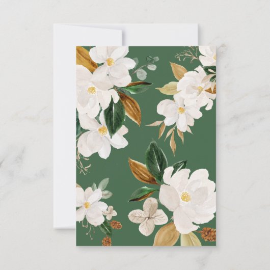 Magnolia begrafenis dank u, sympathie notitiekaartje (Achterkant)