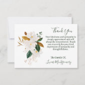 Magnolia begrafenisfoto dank u, sympathie notitiekaartje (Voorkant)