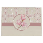  Magnolia Beige Ephemera Patroon Groot Cadeauzakje (Achterkant)