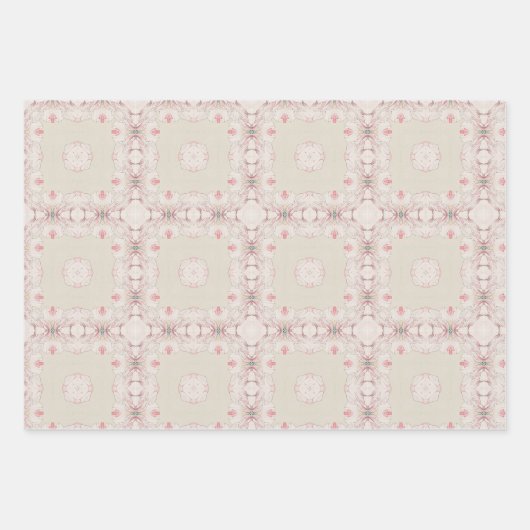  Magnolia Beige Ephemera Patroon Inpakpapier Vel (Voorkant 3)