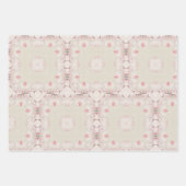  Magnolia Beige Ephemera Patroon Inpakpapier Vel (Voorkant 2)