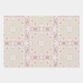  Magnolia Beige Ephemera Patroon Inpakpapier Vel (Voorkant)