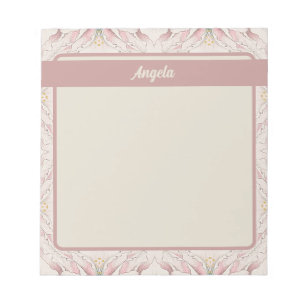 Magnolia Beige Ephemera Patroon Notitieblok