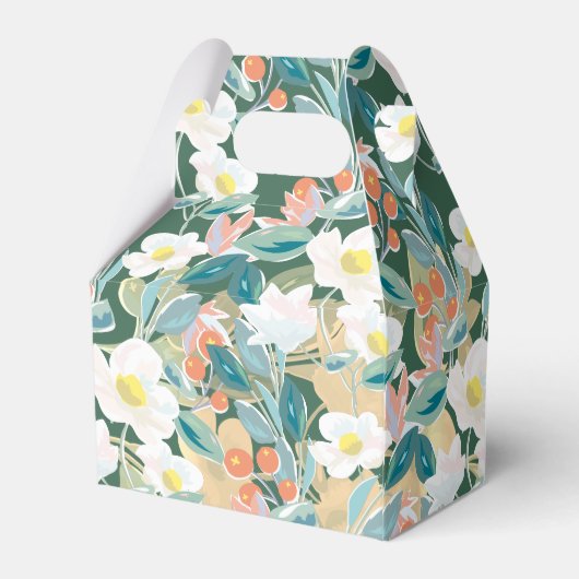 Magnolia & Berry Green Floral Holiday Bedankdoosjes (Achterkant)