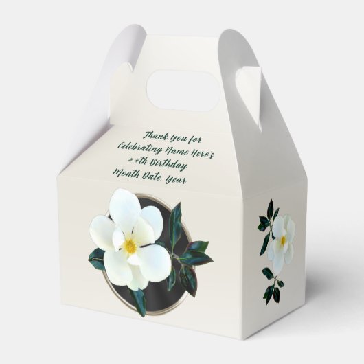 Magnolia Birthday Specialized Favor Boxes for her Bedankdoosjes (Achterkant)