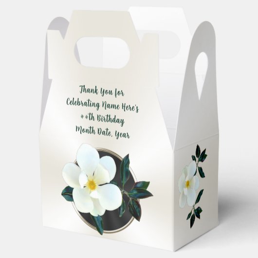 Magnolia Birthday Specialized Favor Boxes for her Bedankdoosjes (Geopend)