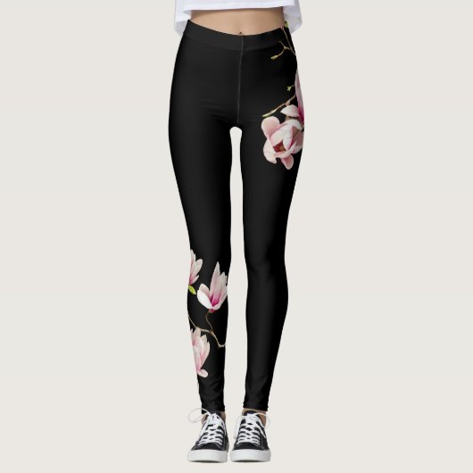 Magnolia Black Leggings (Voorkant)